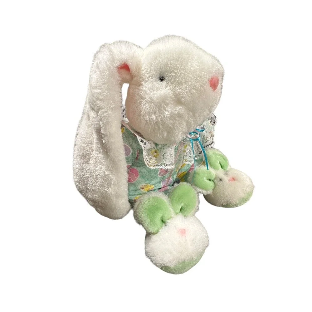 Playful Plush‎ Chrisha Easter Bunny Rabbit Stuffed Animal W/Bunny Slippers TAGS